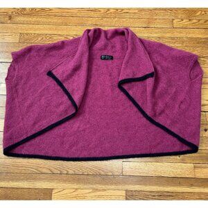 Merino Mink Merino Wool Possum Fur Silk Sweater Women's Cardigan OS Open Front